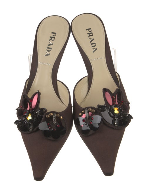 Prada Sequin Embellishments Mules