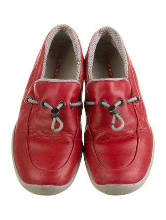 Prada Sport Kids' Leather Low Top Loafers