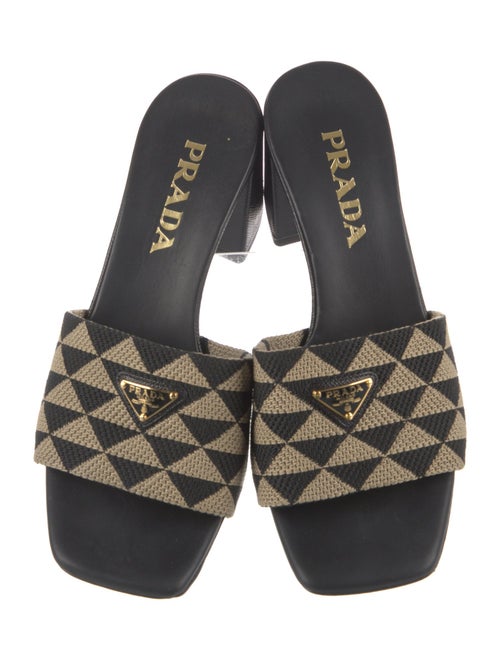 Prada Leather Printed Slides