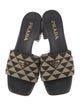 Prada Leather Printed Slides