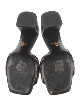 Prada Leather Printed Slides