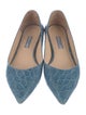 Prada Embossed Leather Ballet Flats