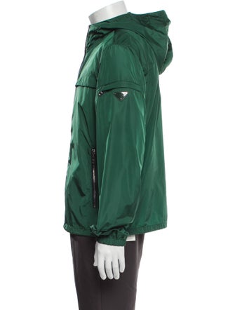 Prada 2013 Enameled Metal Triangle Windbreaker