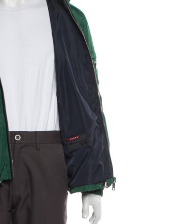 Prada 2013 Enameled Metal Triangle Windbreaker