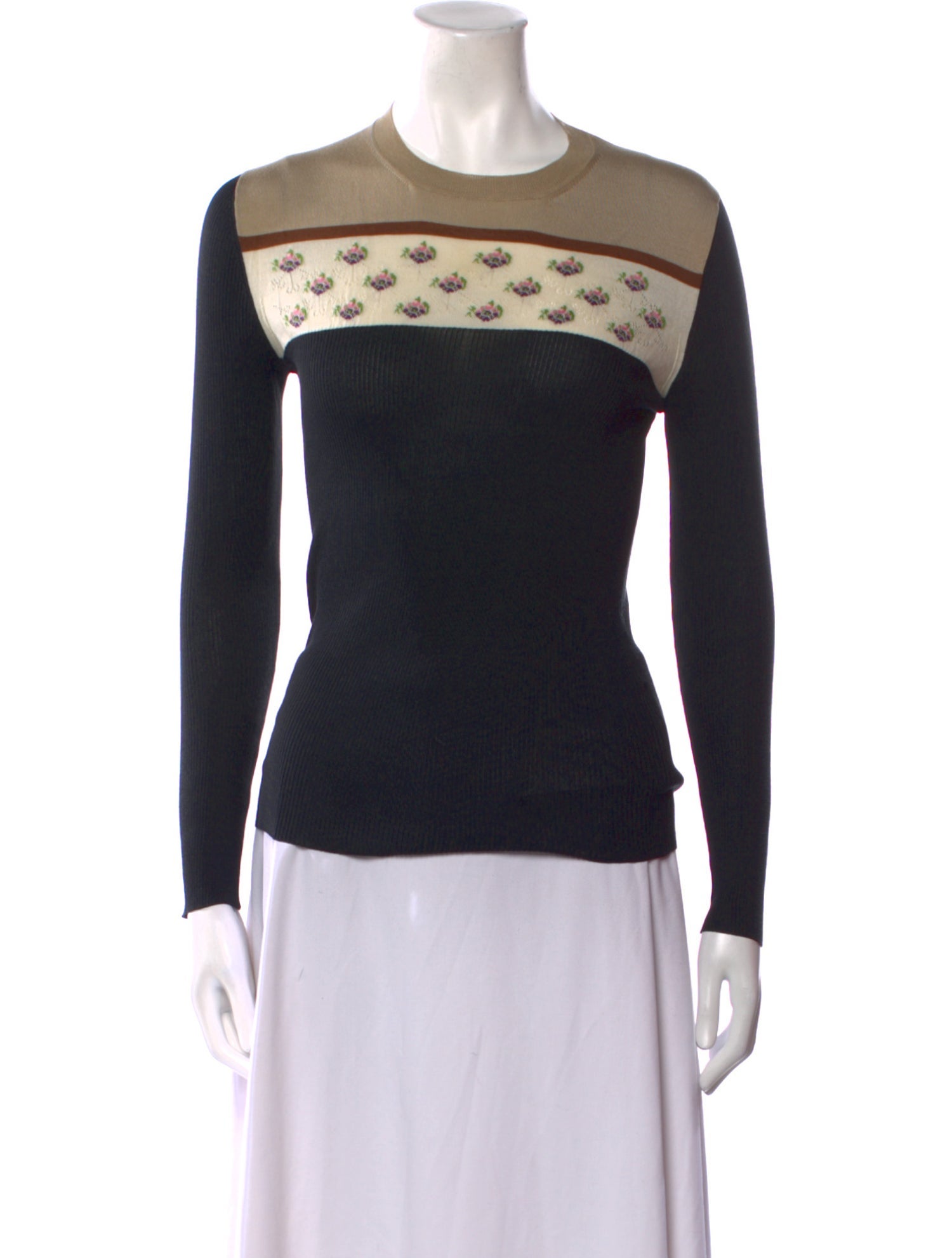 Prada 2016 Colorblock Pattern Top