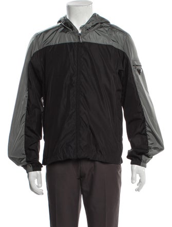 Prada 2012 Enameled Metal Triangle Windbreaker