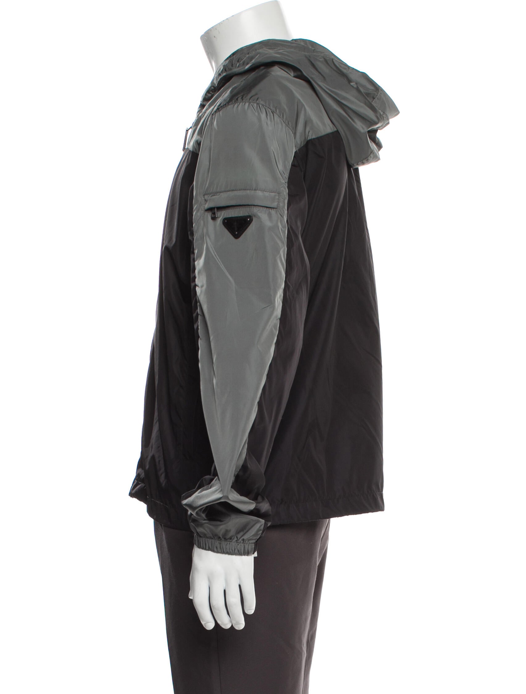 Prada 2012 Enameled Metal Triangle Windbreaker