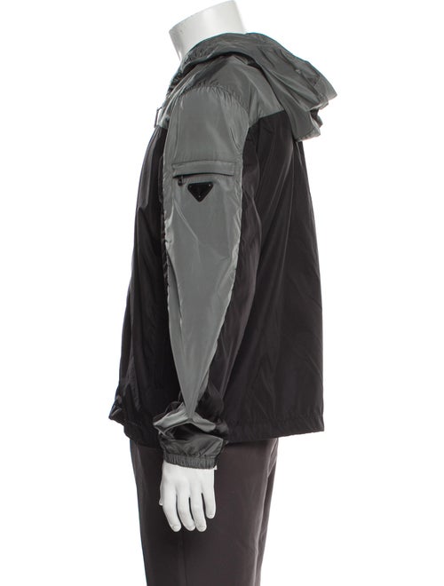 Prada 2012 Enameled Metal Triangle Windbreaker