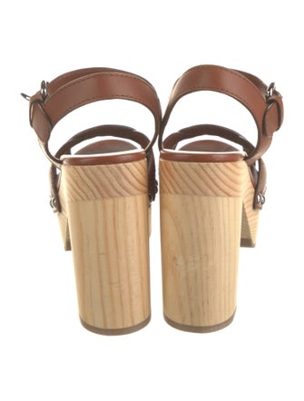 Prada Leather Studded Accents Sandals