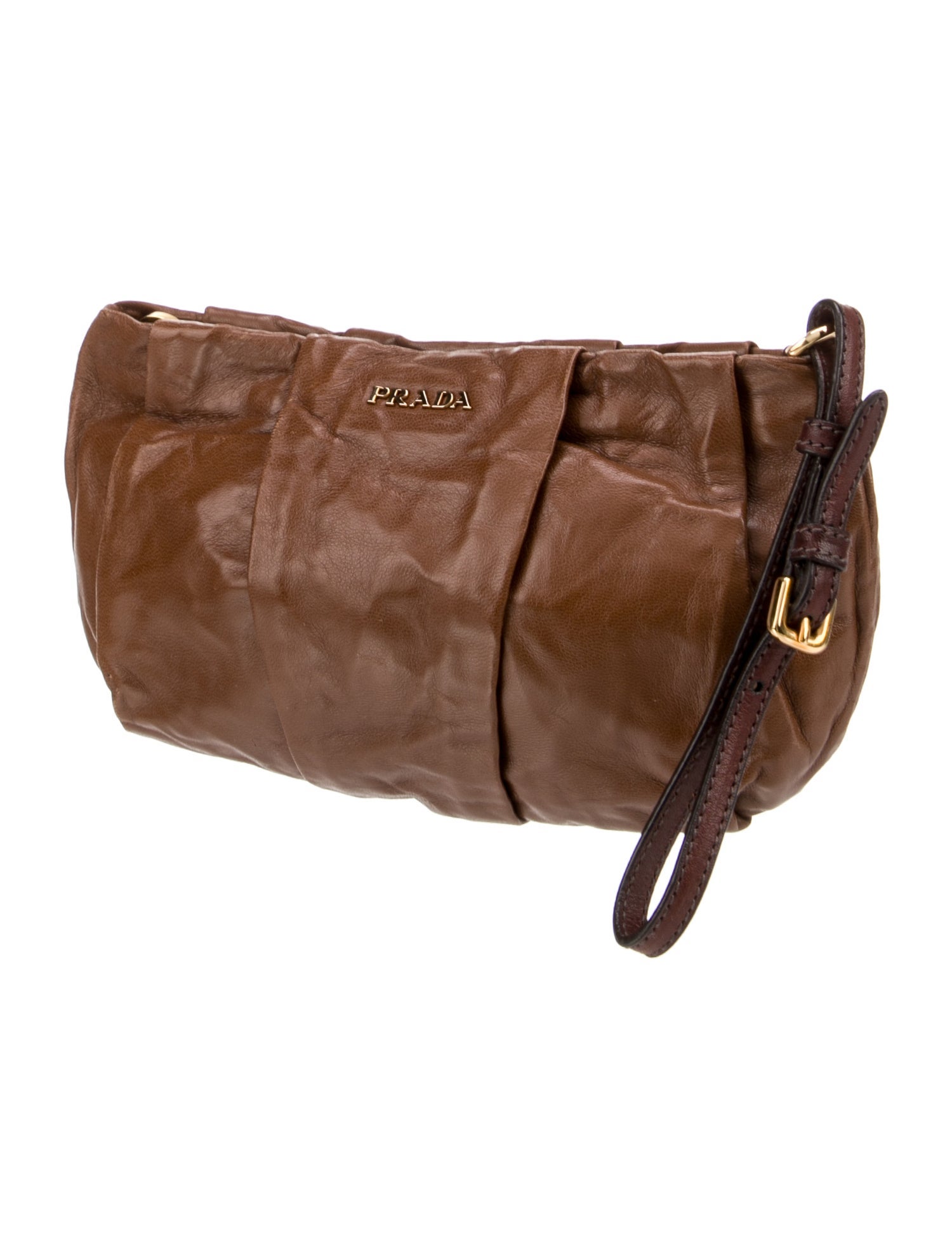 Prada Nappa Antique Leather Clutch