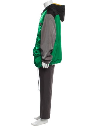 Prada 2020 Enameled Metal Triangle Parka