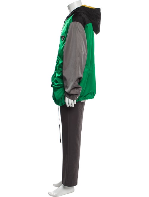 Prada 2020 Enameled Metal Triangle Parka