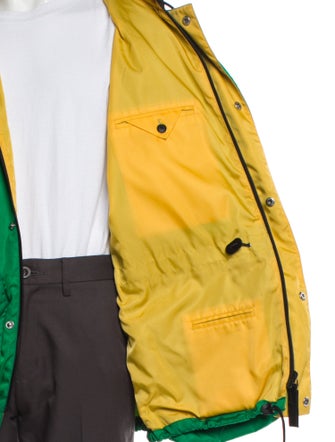 Prada 2020 Enameled Metal Triangle Parka