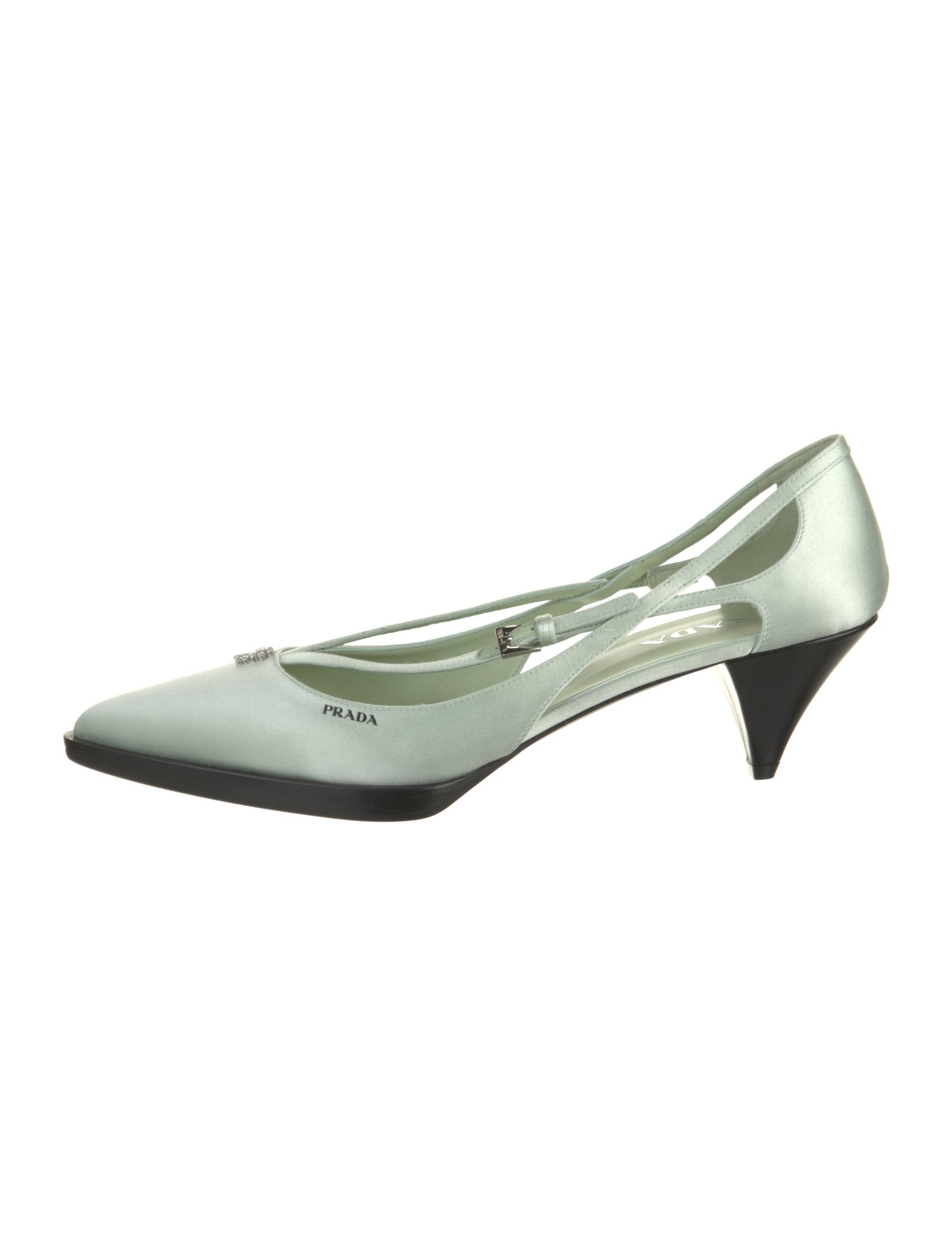 Prada Silk Crystal Embellishments D'Orsay Pumps