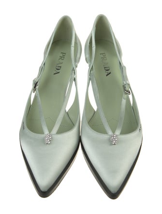 Prada Silk Crystal Embellishments D'Orsay Pumps