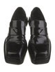 Prada Enameled Metal Triangle Leather Oxfords