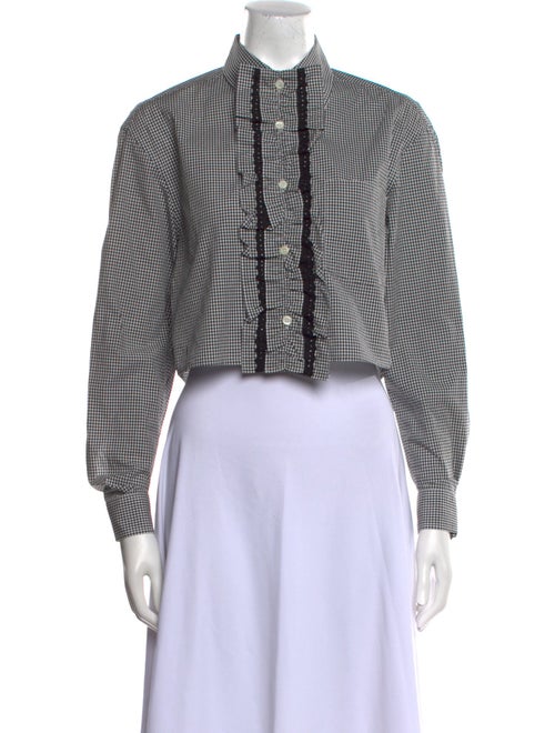 Prada 2023 Plaid Print Crop Top