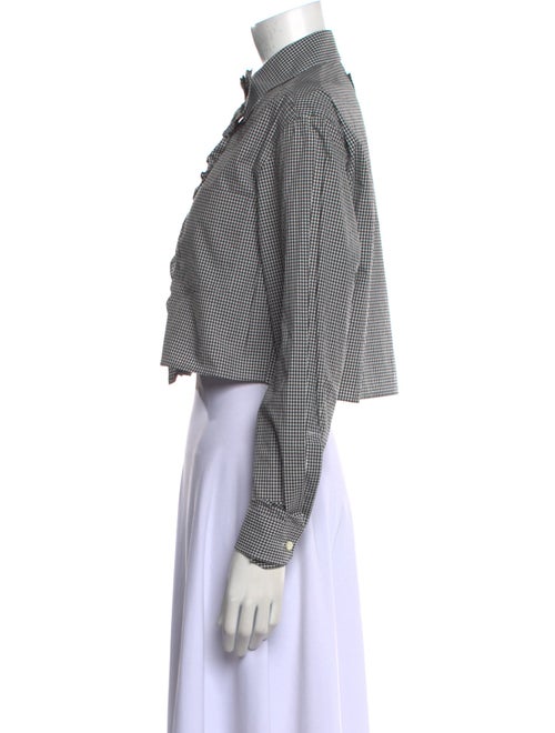 Prada 2023 Plaid Print Crop Top