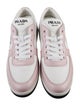Prada Nylon Leather Trim Embellishment Sneakers