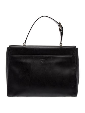 Prada Spazzolato Leather Top Handle Bag