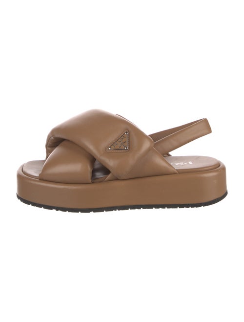 Prada Leather Slingback Sandals