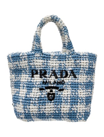 Prada Enameled Metal Triangle Top Handle Bag