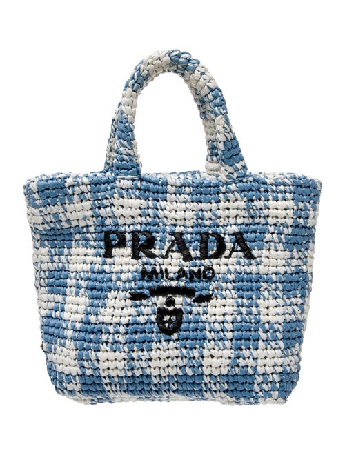 Prada Enameled Metal Triangle Top Handle Bag