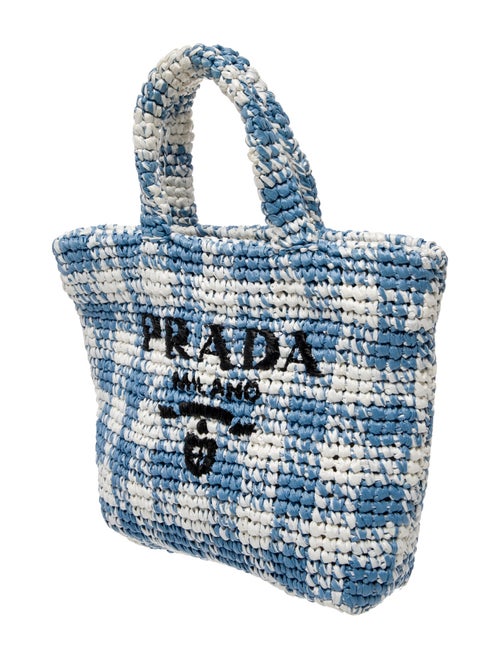 Prada Enameled Metal Triangle Top Handle Bag