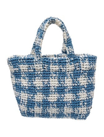 Prada Enameled Metal Triangle Top Handle Bag