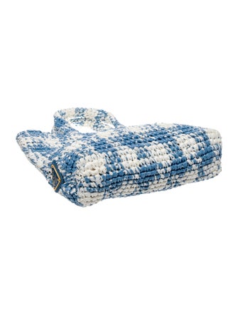 Prada Enameled Metal Triangle Top Handle Bag