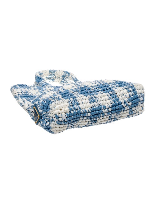 Prada Enameled Metal Triangle Top Handle Bag