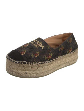 Prada Canvas Floral Print Espadrilles
