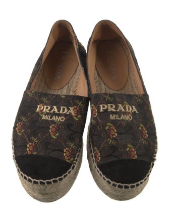 Prada Canvas Floral Print Espadrilles