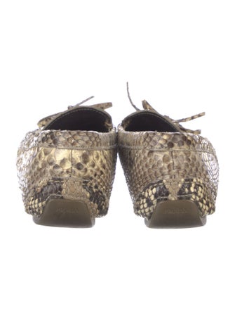 Prada Snakeskin Animal Print Loafers