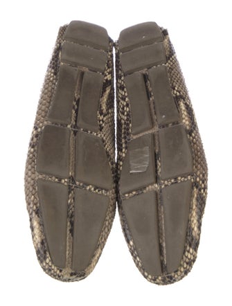Prada Snakeskin Animal Print Loafers