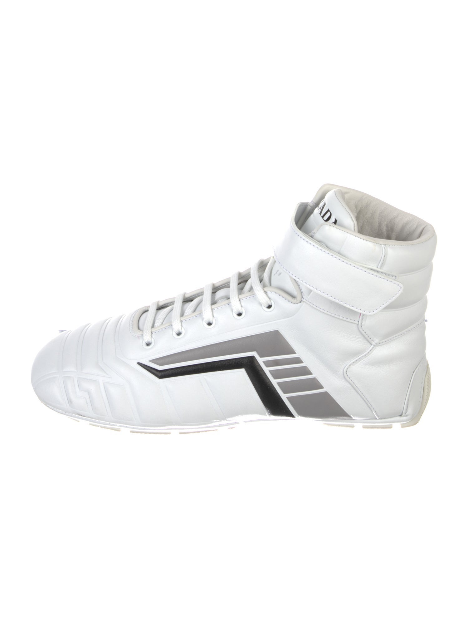 Prada Leather Printed Sneakers