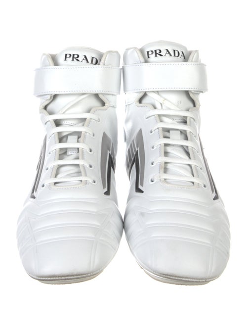 Prada Leather Printed Sneakers