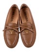 Prada Leather Bow Accents Loafers