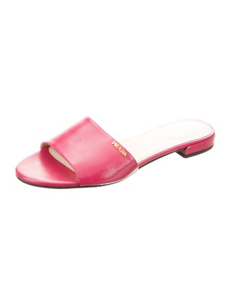 Prada Saffiano Leather Slides