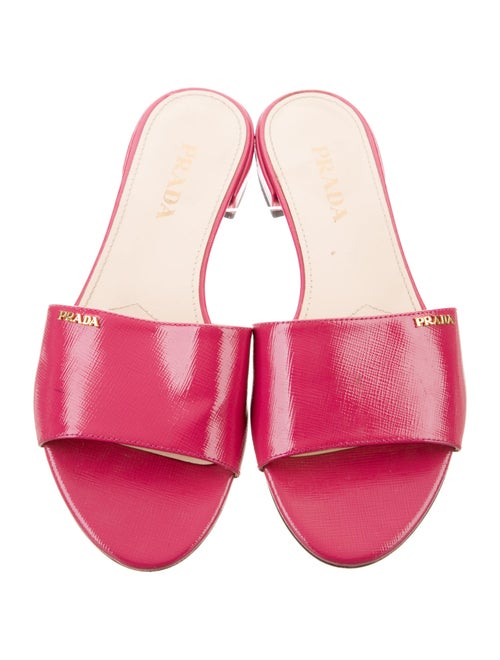 Prada Saffiano Leather Slides