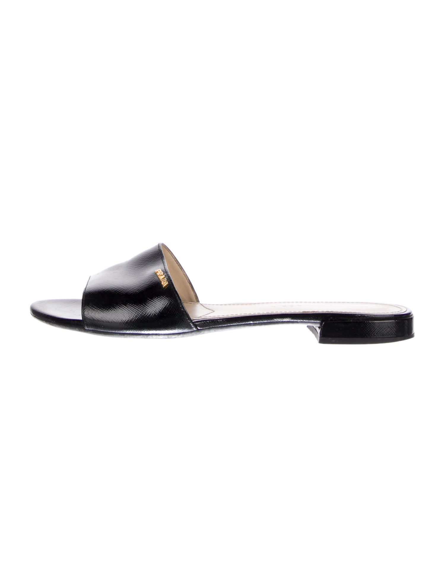 Prada Patent Leather Slides