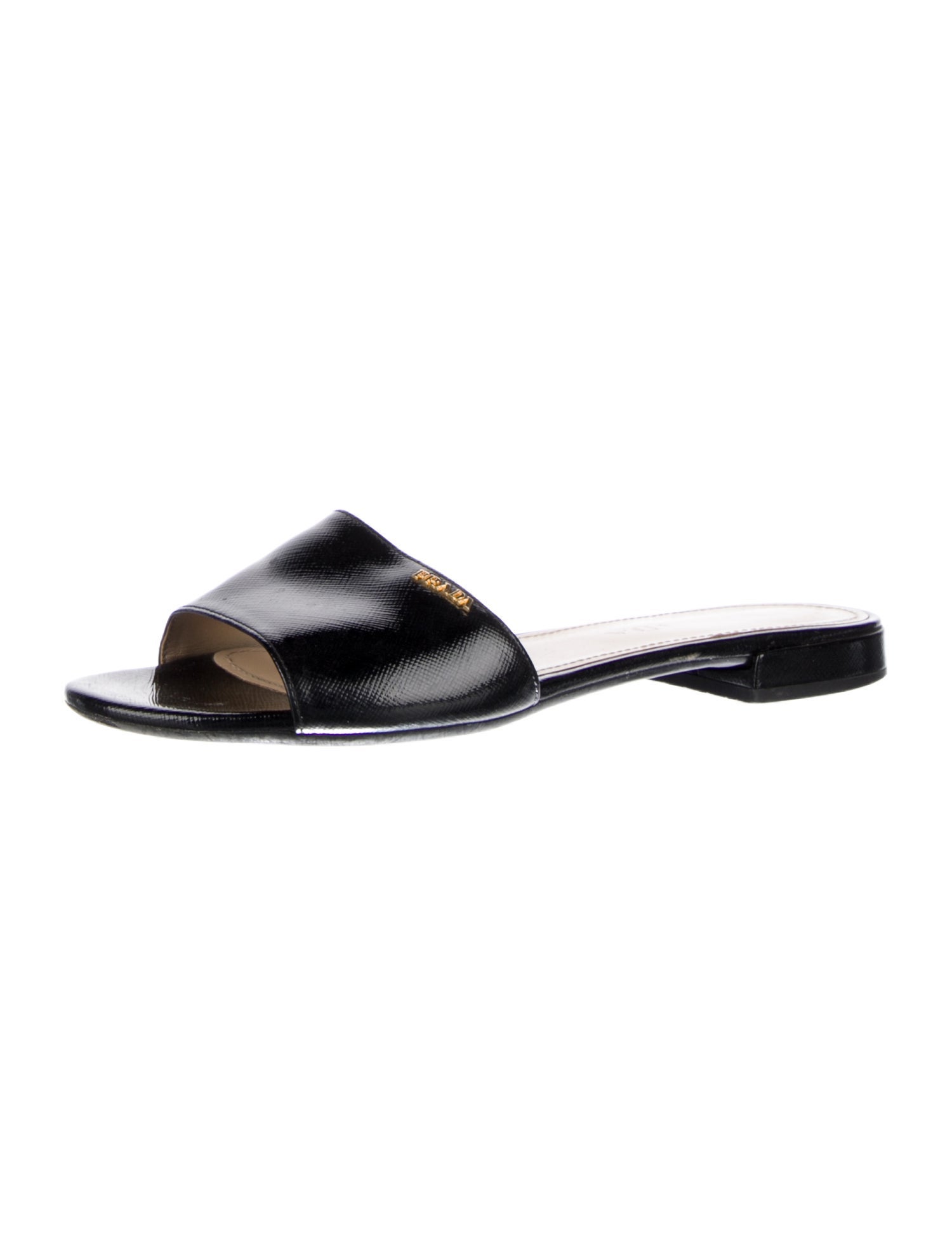 Prada Patent Leather Slides