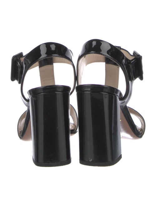 Prada Patent Leather T-Strap Sandals