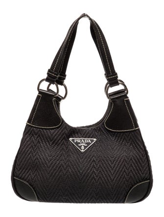 Prada Enameled Metal Triangle Moon