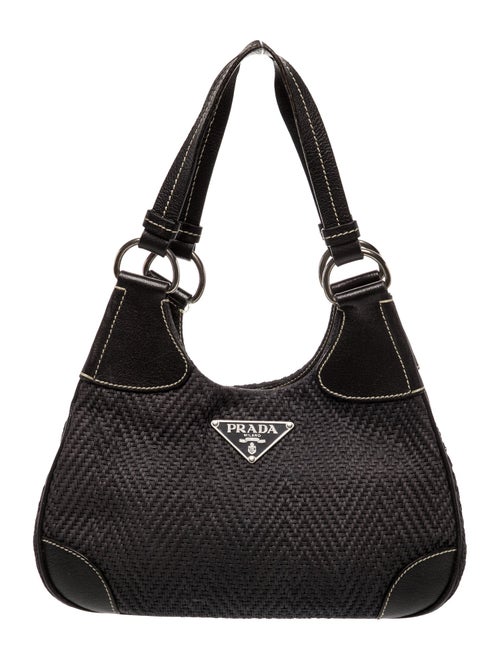 Prada Enameled Metal Triangle Moon