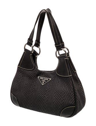 Prada Enameled Metal Triangle Moon