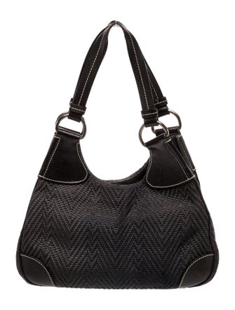 Prada Enameled Metal Triangle Moon