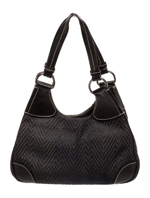 Prada Enameled Metal Triangle Moon