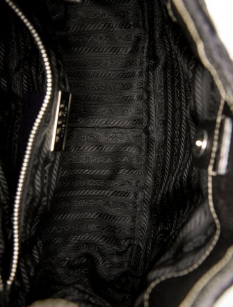 Prada Enameled Metal Triangle Moon