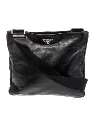 Prada Enameled Metal Triangle Bufalo